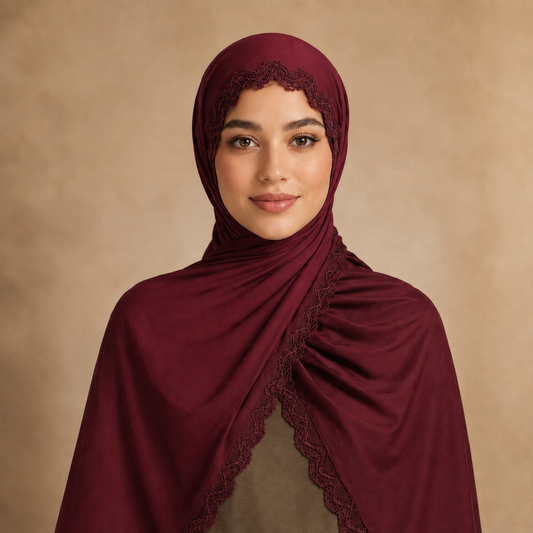 Noura Lace Jersey Hijab